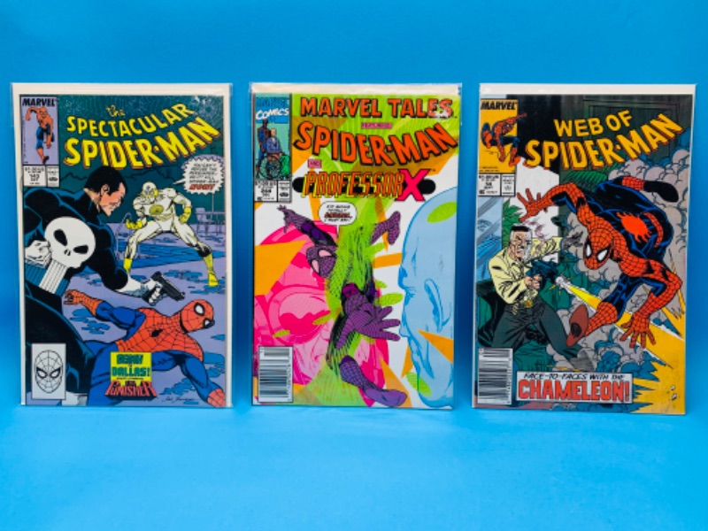 Photo 1 of 827053…3 vintage $1 spider-Man comics in plastic sleeves