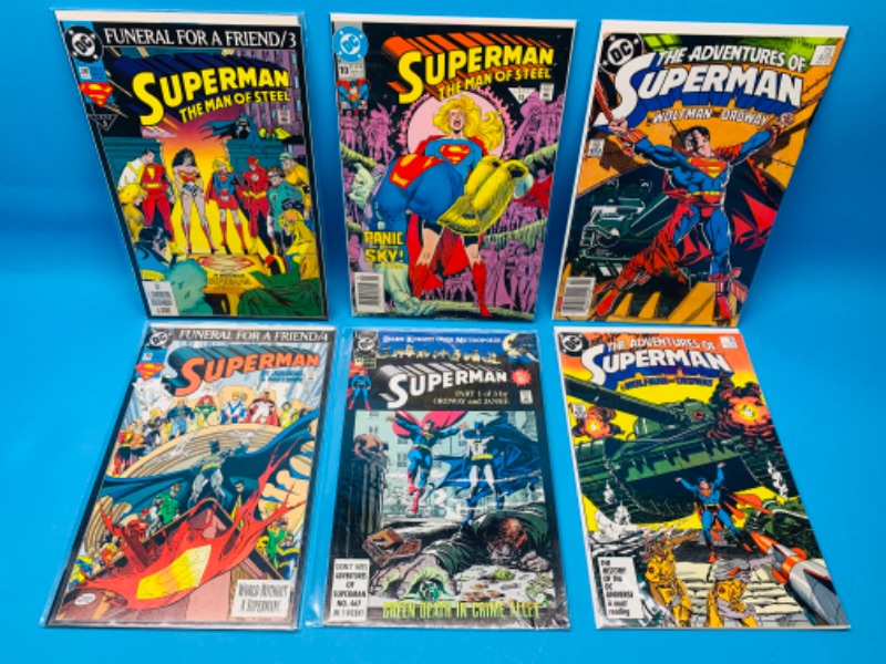 Photo 1 of 827057…6 superman comics in plastic sleeves