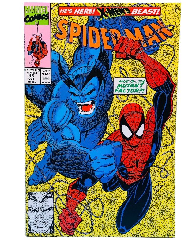 Photo 1 of 827059…vintage spider-Man comic 15 X-men’s beast  in plastic sleeve