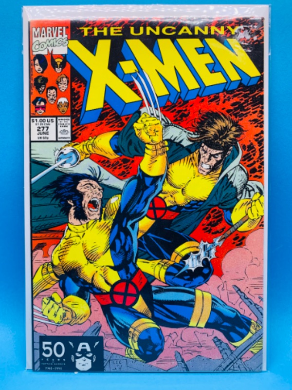 Photo 1 of 827068…X-men comic 277 wolverine vs. gambit cover in plastic sleeve 