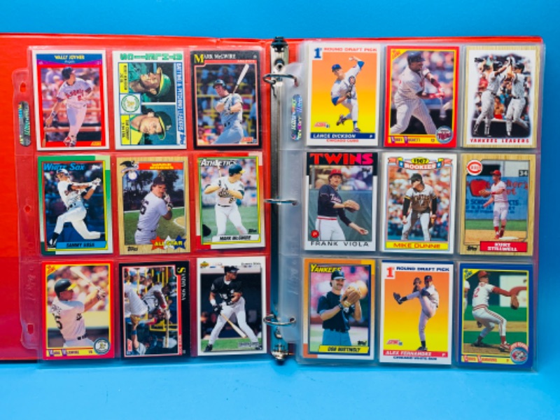 Photo 1 of 827339…108 misc baseball trading cards in binder