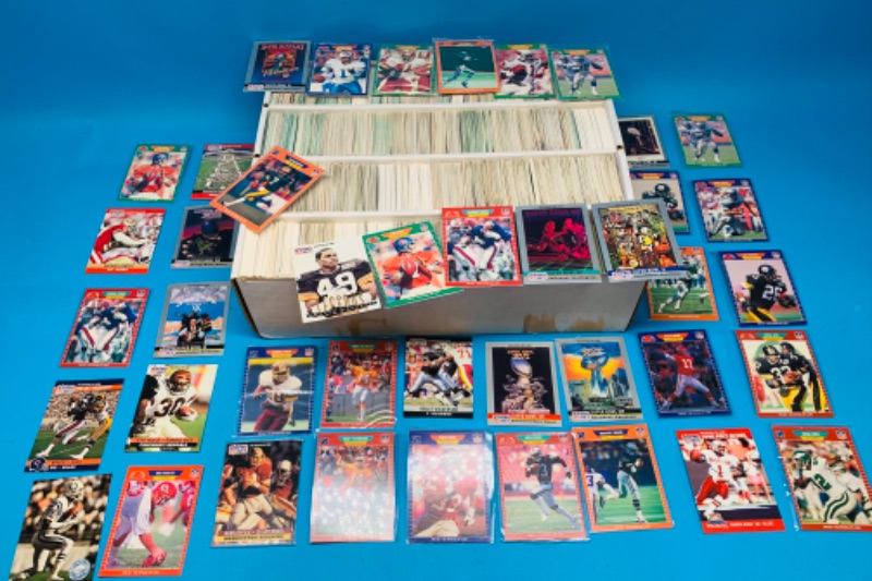Photo 1 of 827340…2800+ misc football trading cards in box 