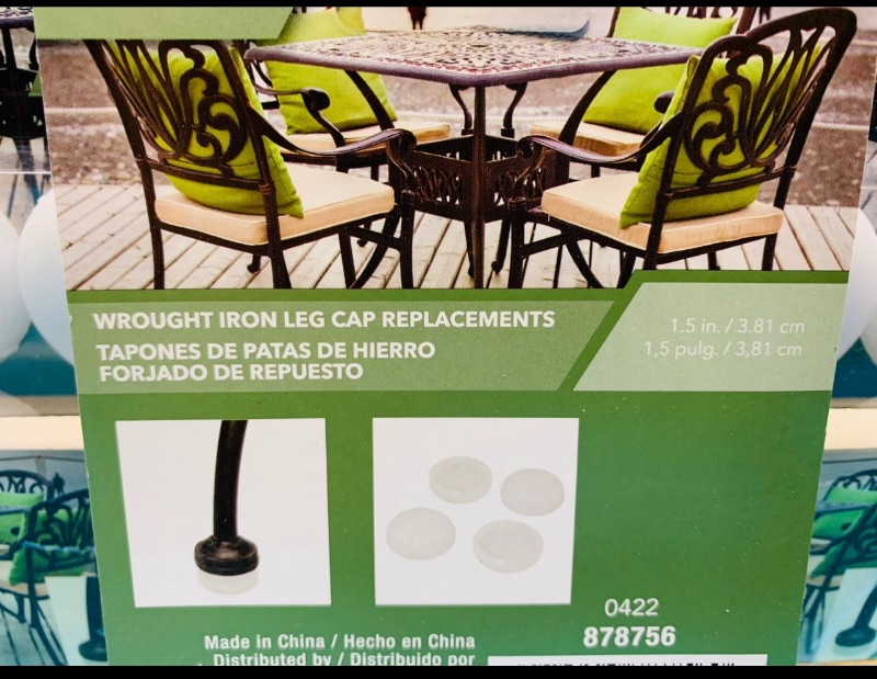 Photo 3 of 827409…144 packages of wrought iron leg cap replacements 