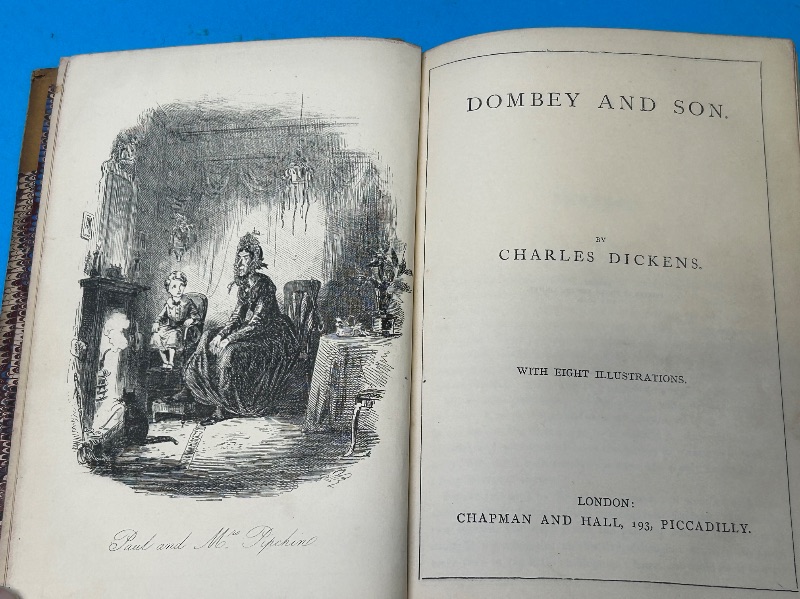 Photo 8 of 827416…antique works of Charles Dickens 1874 collection of 14 hardcover books-wear from age