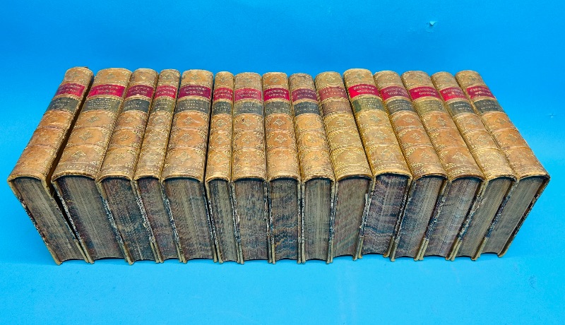 Photo 1 of 827416…antique works of Charles Dickens 1874 collection of 14 hardcover books-wear from age