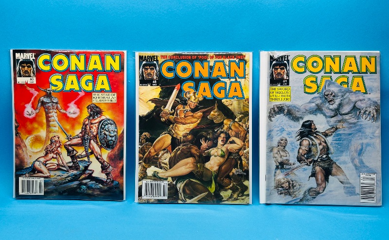 Photo 1 of 827467… 3 vintage Conan magazines in plastic sleeves - may show wear from age