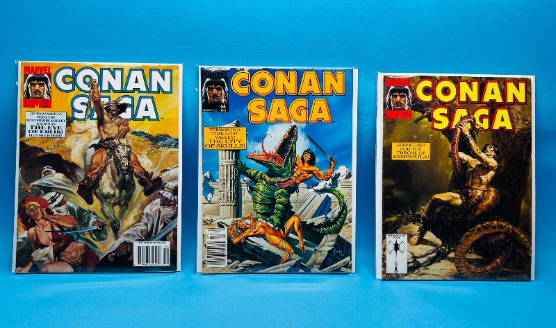 Photo 1 of 827469… 3 vintage Conan magazines in plastic sleeves - may show wear from age