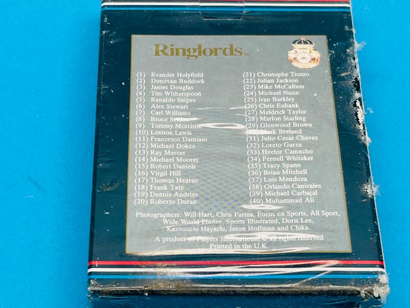Photo 1 of 827481… final sale no returns/refunds-sealed 1991 Ringlords Boxing cards -Ali, Duran, Holyfield 