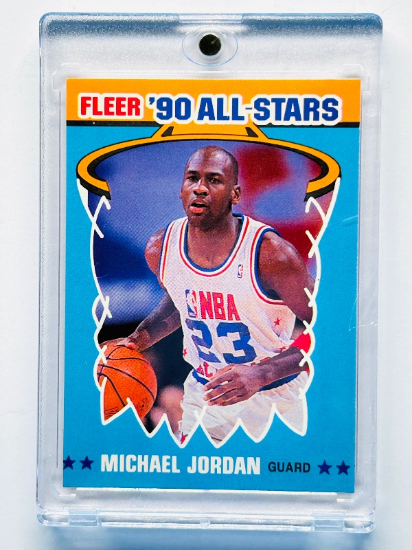 Photo 1 of 827486…Michael Jordan card 5  in hard plastic case 