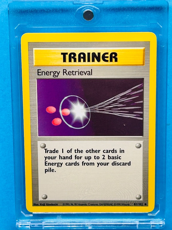 Photo 1 of 827492…Pokémon Trainer energy retrieval card  in hard plastic case 
