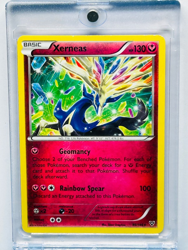 Photo 1 of 827493…Pokémon Xerneas card  in hard plastic case 