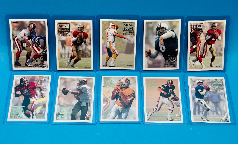 Photo 1 of 827499…10 Steve Young cards in hard plastic sleeves 