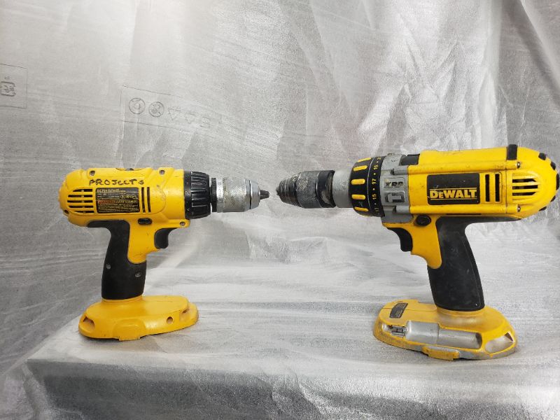 Photo 1 of 2-18v Dewalt cordless drills 