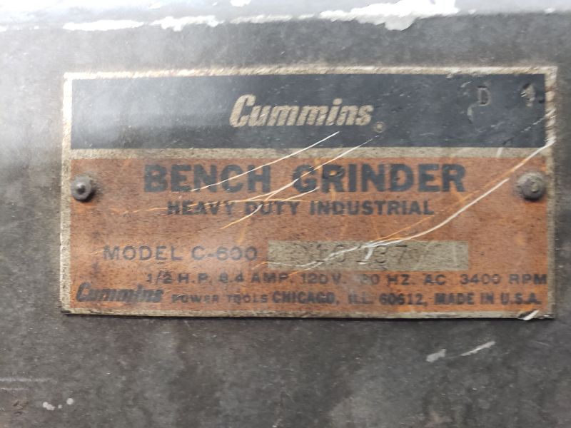 Photo 2 of Cummis 6" bench grinder heavy duty 