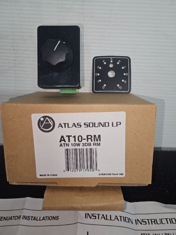 Photo 1 of Atlas sound LP AT10-RM ATN 10W 3DB RM  (Deluxe, Rack Mounted 10W Attenuator, 3dB Steps)