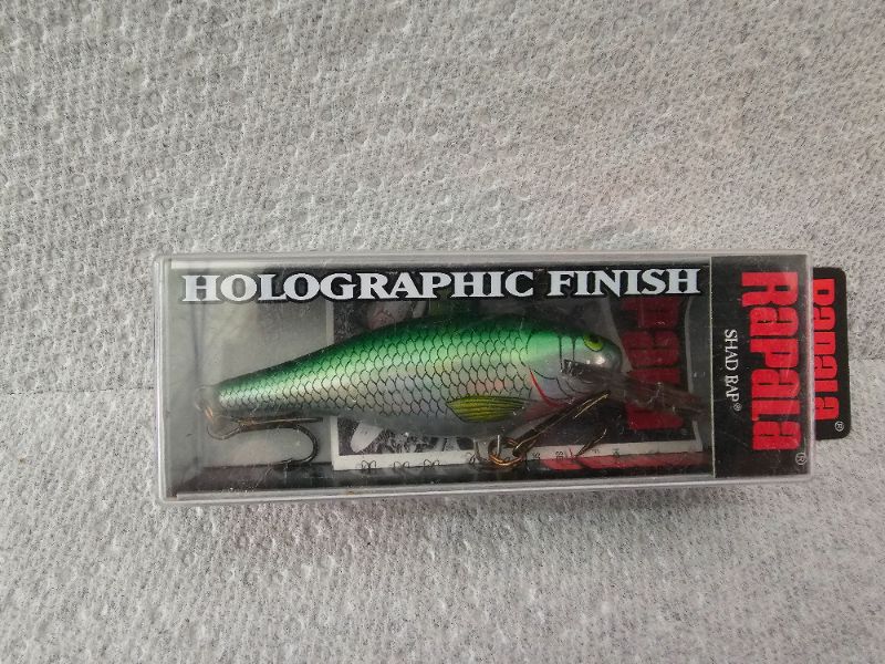 Photo 1 of Rapala Holographic Shad Rap HSR-7 HESH Holographic Emerald Shiner Color New in Box Old Stock