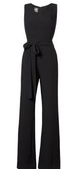 Photo 1 of Vince Camuto Tie Front Wide Leg Jumpsuit Black Size 4