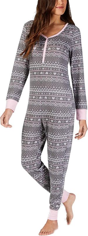 Photo 1 of Jennifer Moore Women's Super Soft Jumpsuit, Fairisle Heart XX-Large