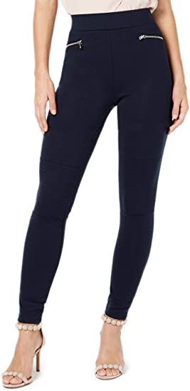 Photo 1 of INC International Concepts I.N.C. Shaping Moto Leggings Navy (Small)