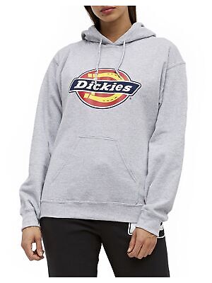 Photo 1 of DICKIES Women's Gray Pocketed Heather Long Sleeve Hoodie Top Juniors Size: S