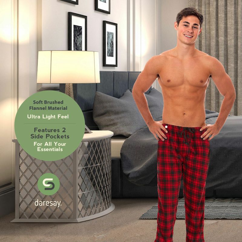 Photo 1 of NAUTICA Men's Cotton Soft Flannel Plaid Pajama Pants/Lounge Bottoms with Pockets L
