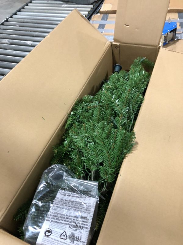 Photo 2 of 6' Pre-Lit Kingswood Green Fir Pencil Artificial Christmas Tree - Clear Lights