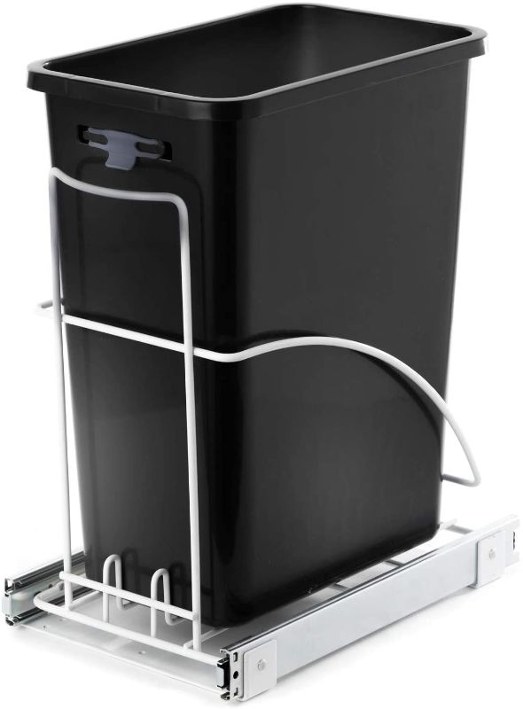 Photo 1 of Home Zone Living 7.6 Gallon Kitchen Trash Can - Pull Out Under Cabinet Trash Bin, 29 Liter