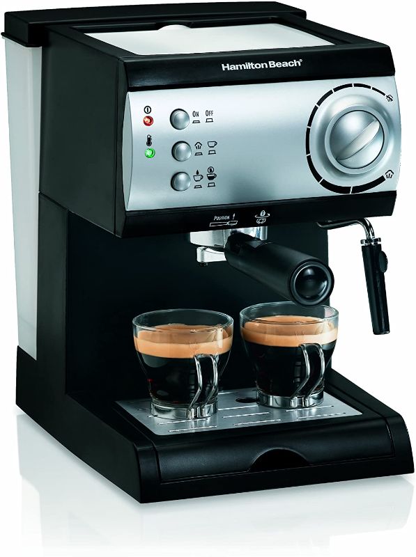 Photo 1 of Hamilton Beach Espresso Machine with Steamer - Cappuccino, Mocha, & Latte Maker (40715)