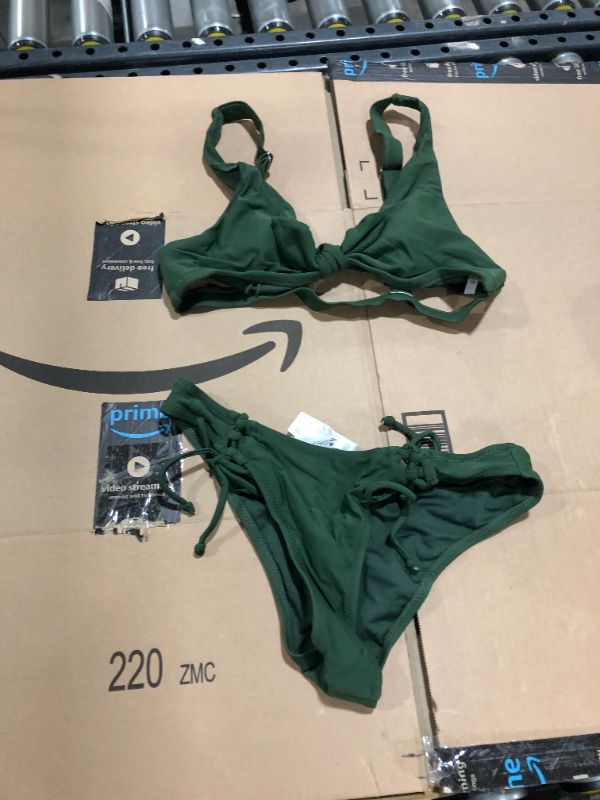 Photo 1 of Women's Green Two Piece Bathing Suit, Small