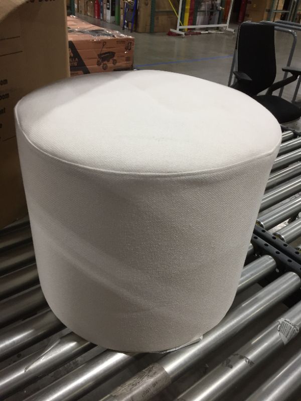 Photo 1 of 19" Round Pouf Ottoman - WOVENBYRD
