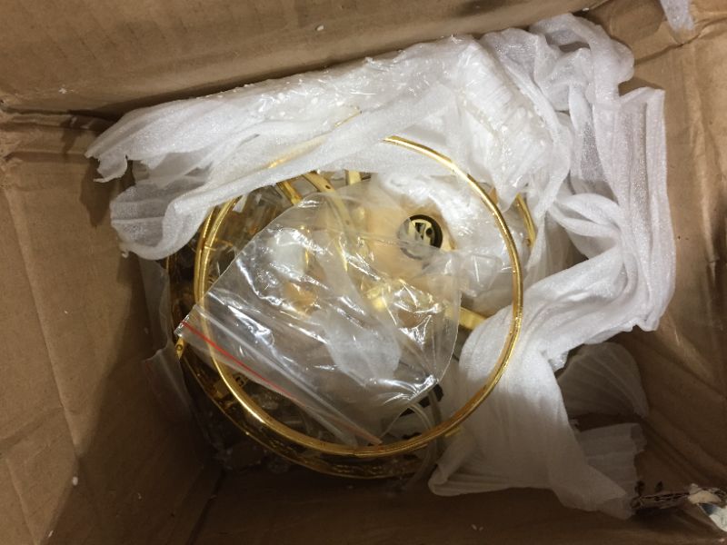 Photo 1 of Crystal Ceiling Lamp, 2-Layer Crystal Chandeliers, Modern Recessed Ceiling Lamps, Bedroom Ceiling Lamps, for Bedrooms, Dining Rooms, Cloakrooms, Offices, Living Rooms
