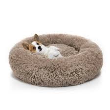 Photo 1 of 36in  Round Plush Pet Bed for Dogs & Cats