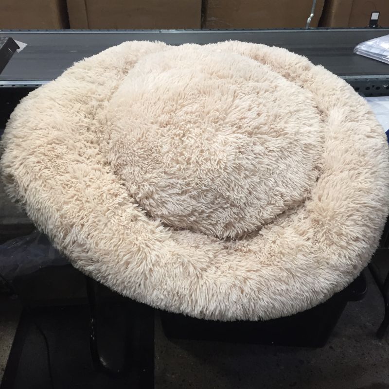 Photo 1 of 36in Round Plush Pet Bed for Dogs & Cats