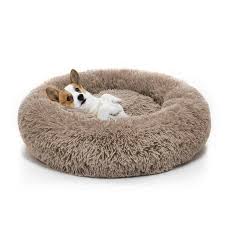 Photo 1 of 36in Round Plush Pet Bed for Dogs & Cats