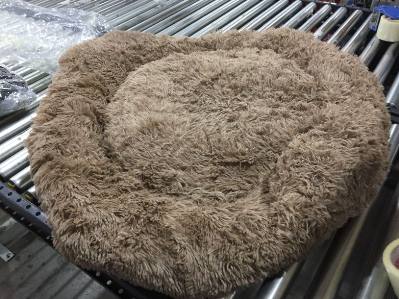 Photo 2 of 36in Round Plush Pet Bed for Dogs & Cats