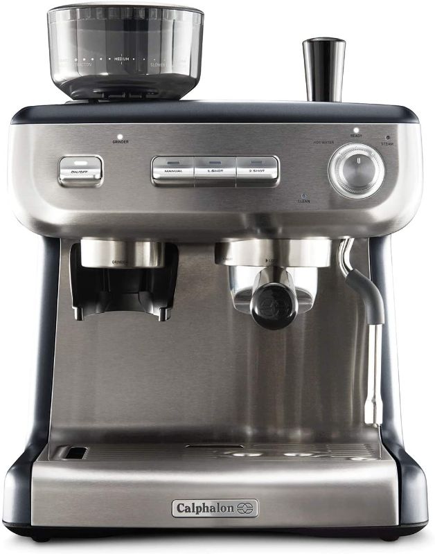 Photo 1 of Calphalon BVCLECMPBM1 Temp iQ Espresso Machine with Grinder and Steam Wand, Stainless
