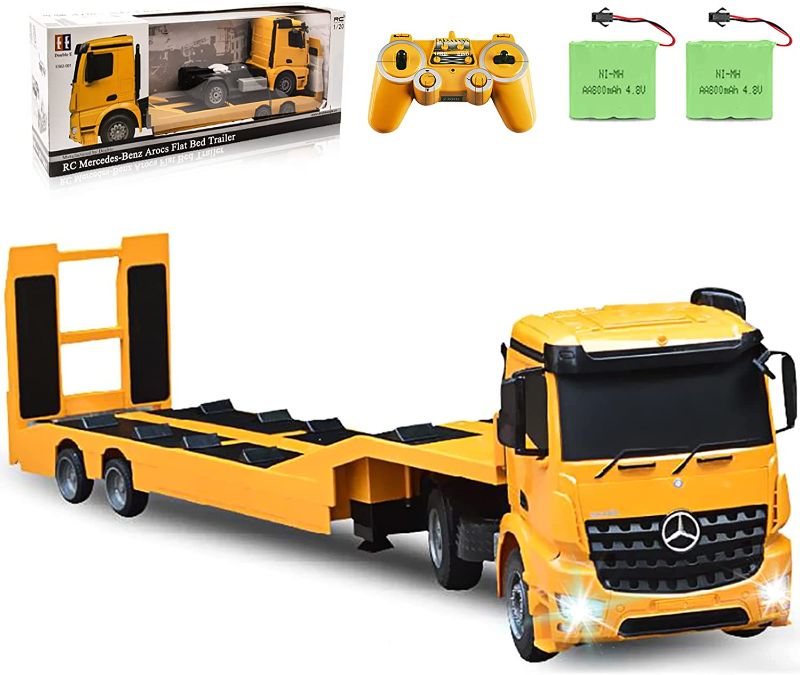 Photo 1 of DOUBLE E RC Semi Truck Mercedes-Benz Licensed RC Truck Excavator Toys RC Tractor Remote Control Trailer Truck Electronics Construction Vehicles Toy with Sound and Lights
