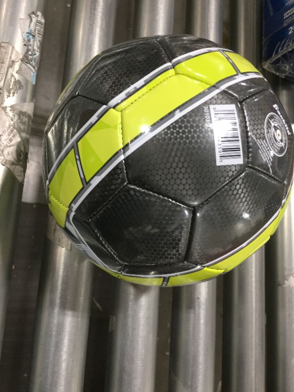 Photo 2 of Franklin Sports Blackhawk Size 3 Soccer Ball - Black/Yellow
