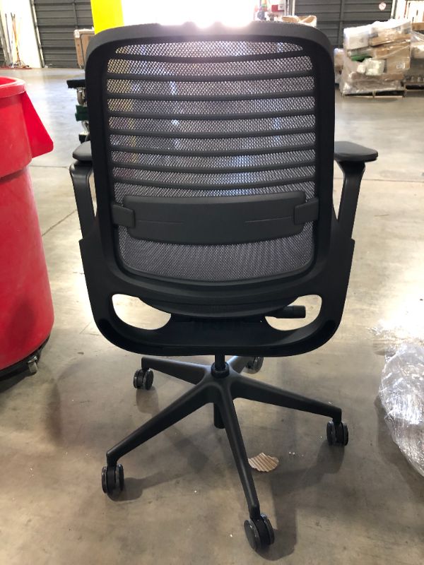 Photo 2 of  Home Desk Chair Mesh Office Chair with Arms and Adjustable Height, Black
