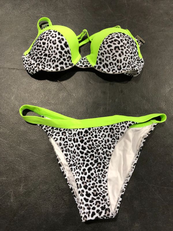 Photo 2 of Leopard Neon Trimmed Bikini  size M
