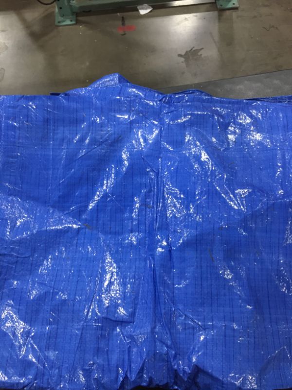 Photo 3 of 8x10 Multi-Purpose Blue Economy Poly Tarp (8'x10')
