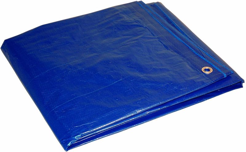 Photo 1 of 8x10 Multi-Purpose Blue Economy Poly Tarp (8'x10')
