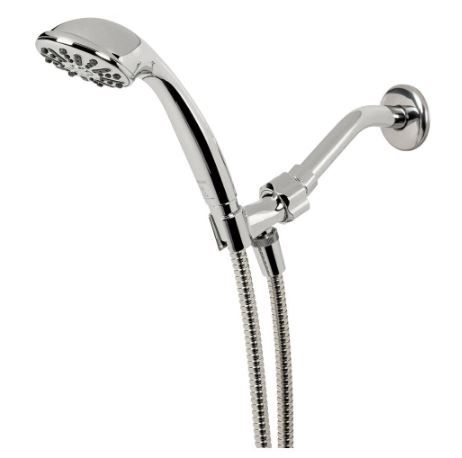 Photo 1 of 1-Spray 3.3 in. Single Wall Mount Handheld Shower Head in Chrome
