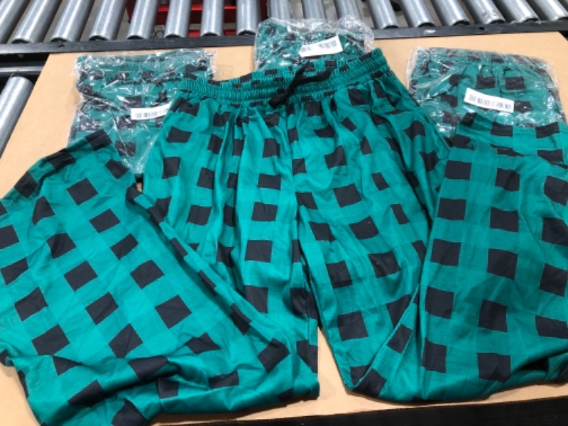 Photo 1 of Green and black checkered pajama bottoms- various sizes