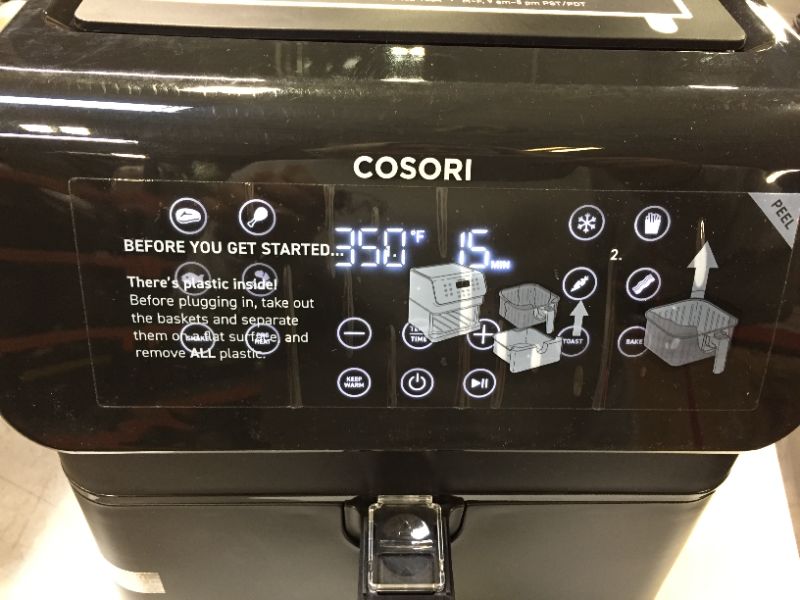 Photo 1 of COSORI Air Fryer (100 Recipes Book) 1500W Electric Hot Oven Oilless Cooker, 11 Presets Preheat & Shake Reminder, LED Touch Screen, Nonstick Basket, 3.7 QT, black