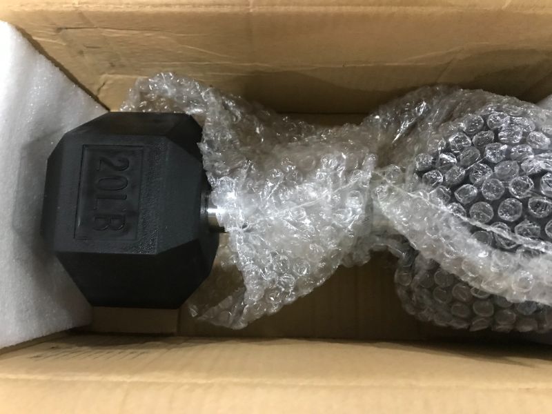 Photo 2 of Amazon Basics Rubber Encased Hex Dumbbell Hand Weight