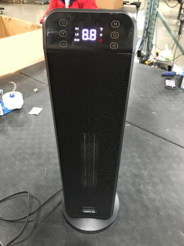 Photo 2 of Dreo 24" Space Heater, 10ft/s Fast Quiet Heating Portable Electric Heater with Remote, 3 Modes, Overheating & Tip-Over Protection, Oscillating Ceramic Heater for Bedroom, Office, and Indoor Use, Black