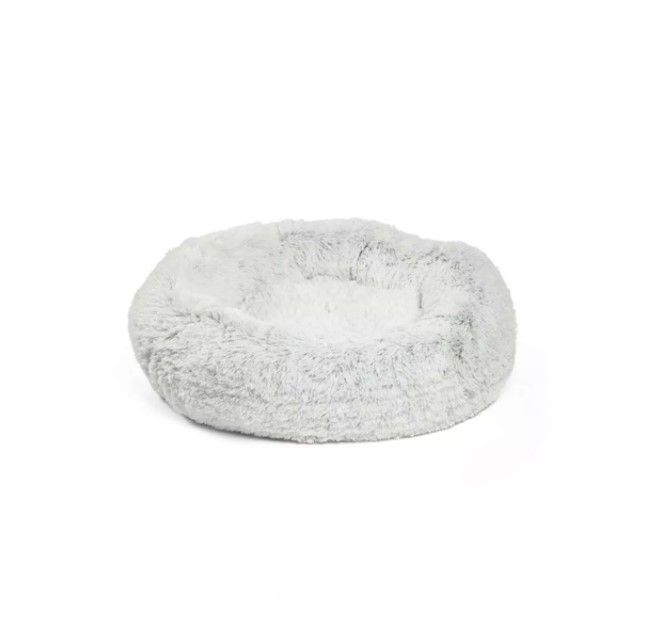 Photo 2 of Best Friends by Sheri Luxury 23 Inch Shag Faux Fur Donut Pet Bed, Frost White