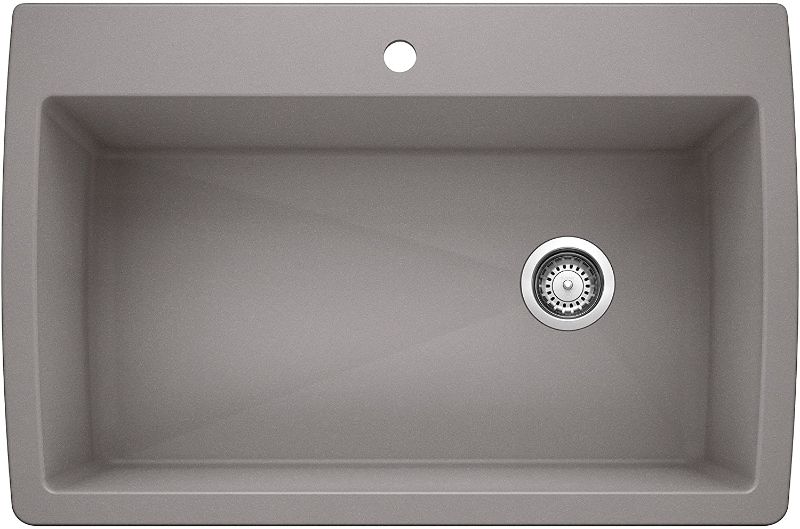 Photo 1 of Blanco DIAMOND Super Single Dual Deck SILGRANIT Sink Metallic Gray