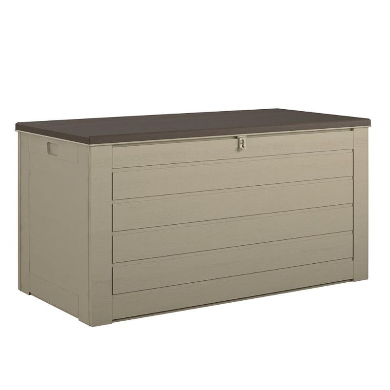 Photo 1 of Cosco 180 Gal. Resin Storage Deck Box in Brown 28" x 58"